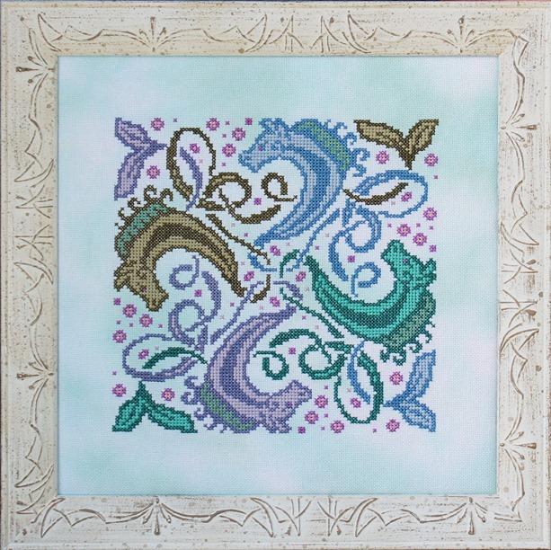 Ink Circles Horseplay Cross Stitch Pattern