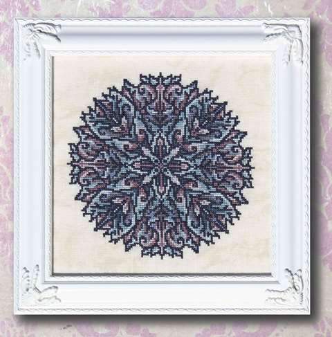 Ink Circles Dark Shards Cross Stitch Pattern