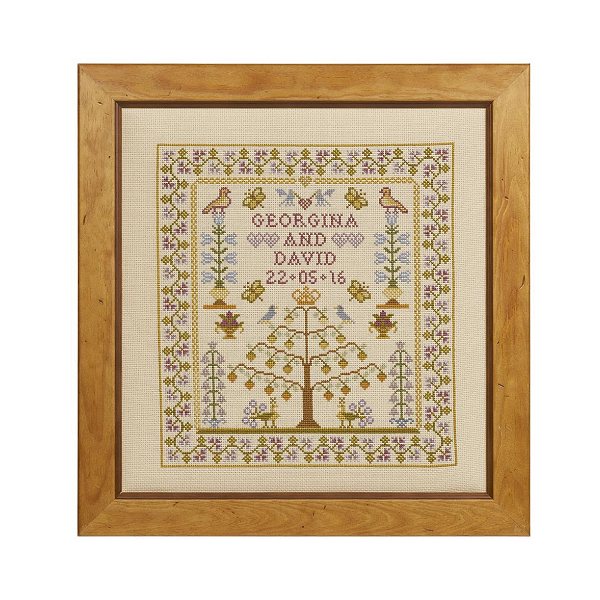 Wedding Tree of Life Sampler Cross Stitch Pattern