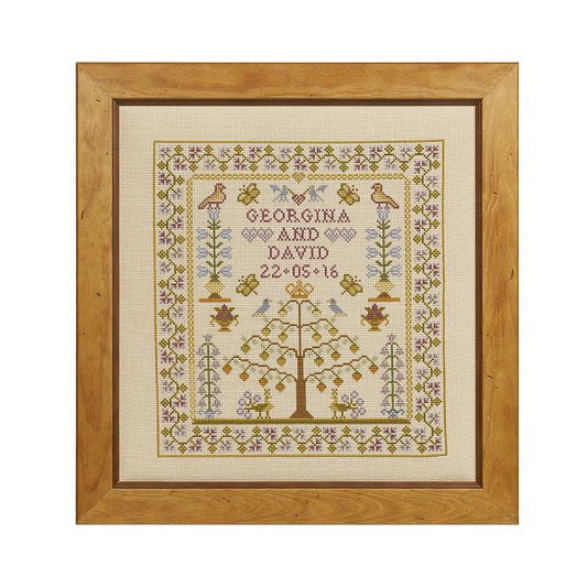 Wedding Tree of Life Sampler Cross Stitch Pattern