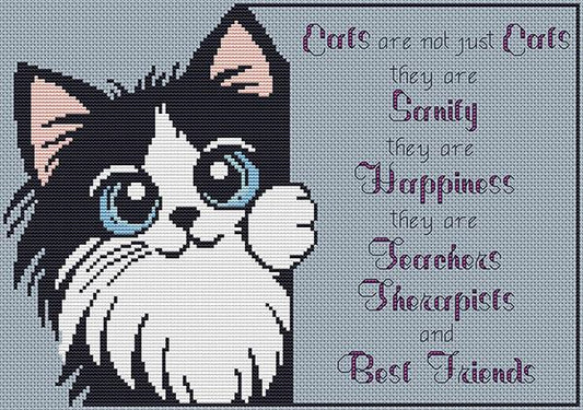 Artists Alley Cats Are Friends Cross Stitch Pattern