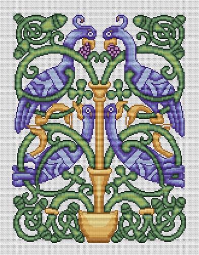 Artists Alley Celtic Birds of Paradise Cross Stitch Pattern