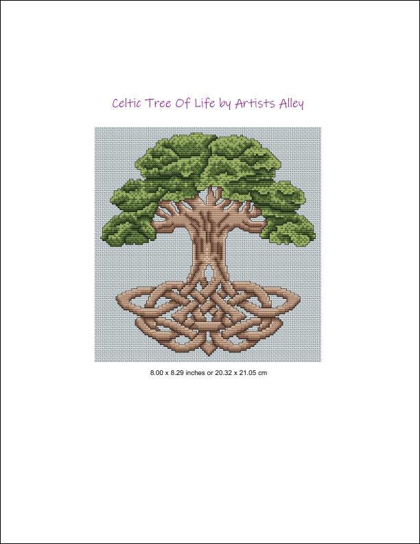 Artists Alley Celtic Tree of Life Cross Stitch Pattern