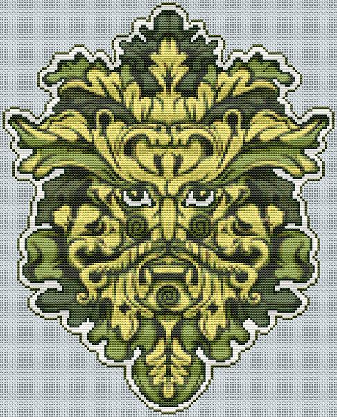 Artists Alley Greenman Cross Stitch Pattern