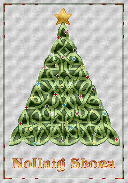 Artists Alley Irish Christmas Knot Cross Stitch Pattern