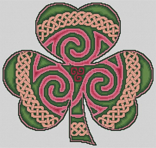 Artists Alley Triskele Shamrock Cross Stitch Pattern