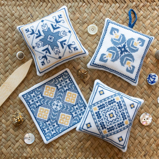 "NEW! Aegean Ornaments Blue cross stitch folk embroidery kit