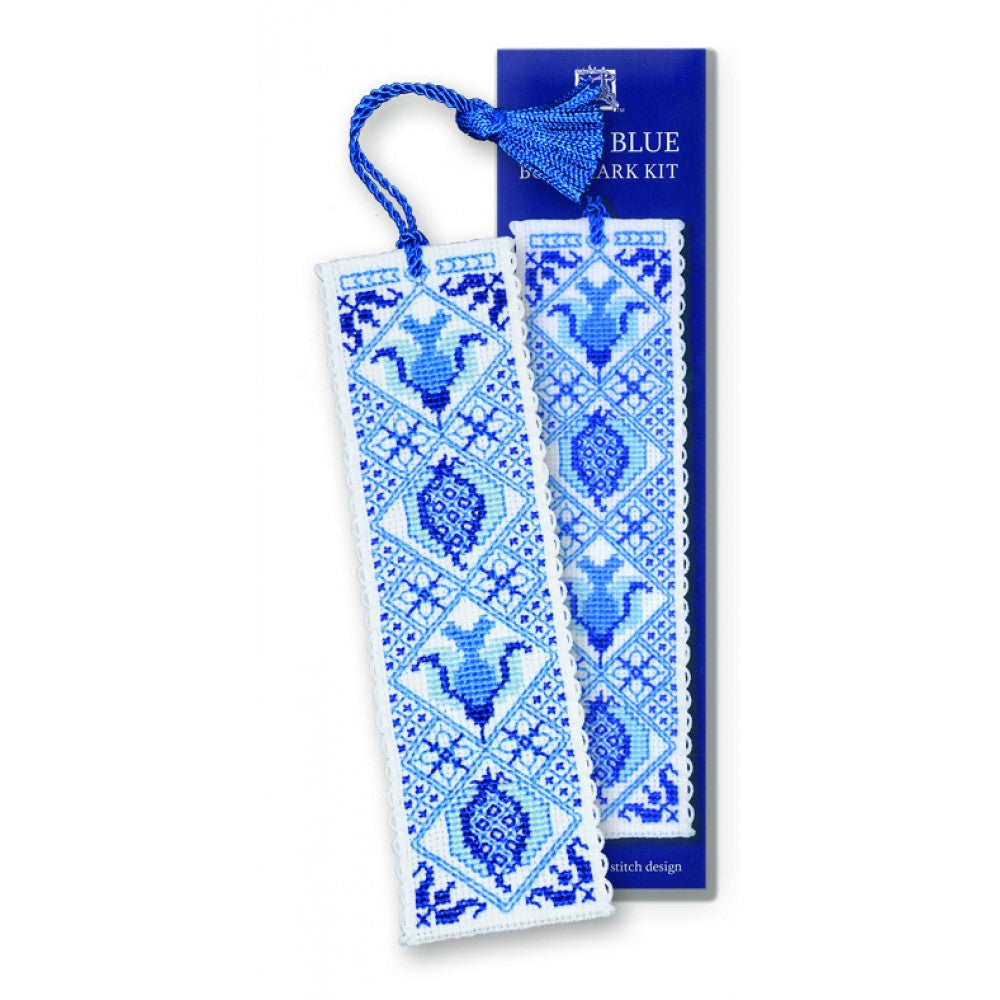 Textile Heritage Delft Blue Bookmark Cross Stitch Kit