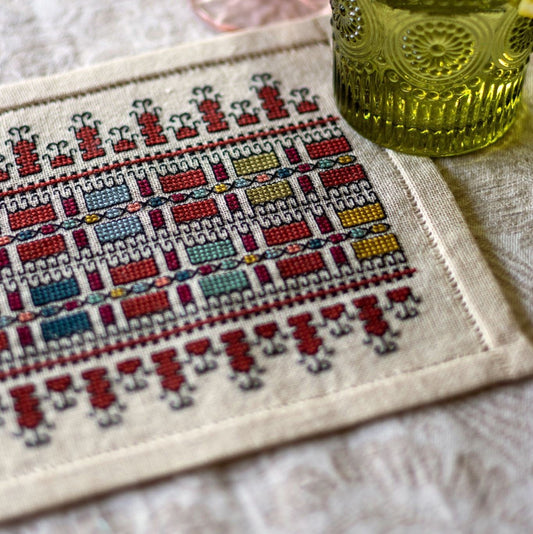 BitKit Iris' Paintbox cross stitch folk embroidery kit