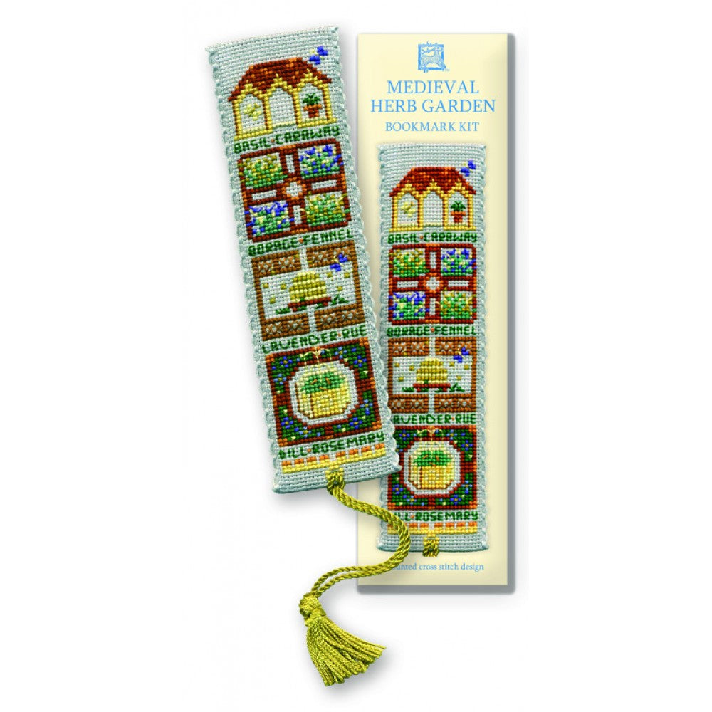 Textile Heritage Medieval Herb Garden Bookmark Cross Stitch Kit