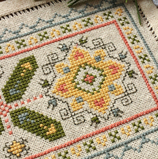 BitKit Athenian Sunflower cross stitch folk embroidery kit