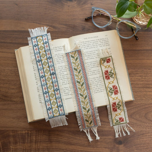 "NEW! Folk Fabric Sampler Ivory cross stitch kit