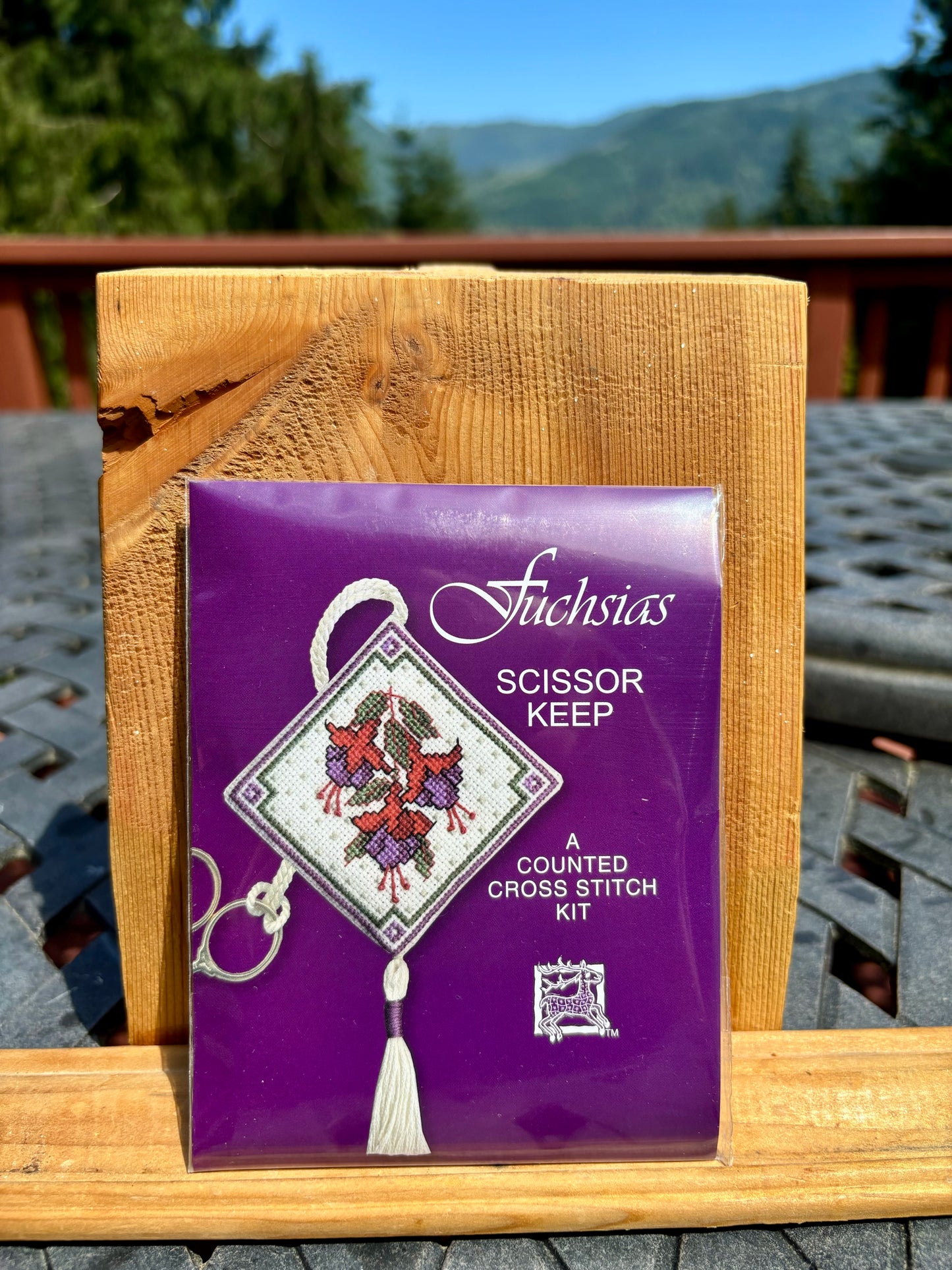 Textile Heritage Fuchsias Scissor Keep Cross Stitch Kit