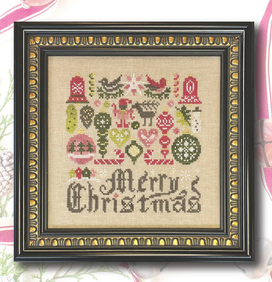 Ink Circles Arranging Ornaments Cross Stitch Pattern