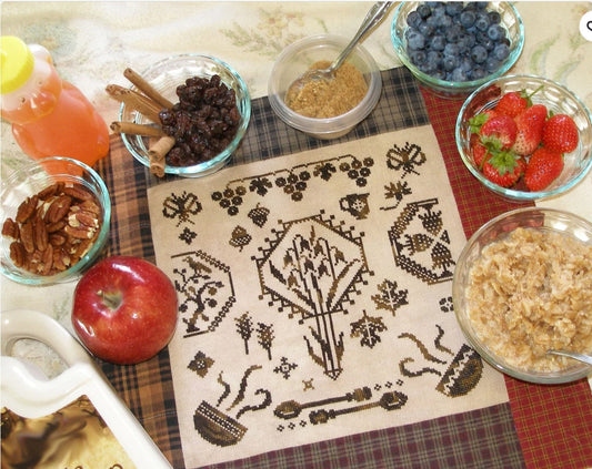 Ink Circles Oatmeal Cross Stitch Pattern