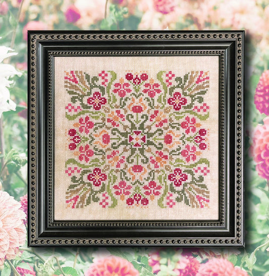 Ink Circles Prairie Flowers Cross Stitch Pattern