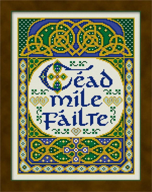 Joan Elliott 100,000 Welcomes Cead Mile Failte Cross Stitch Pattern