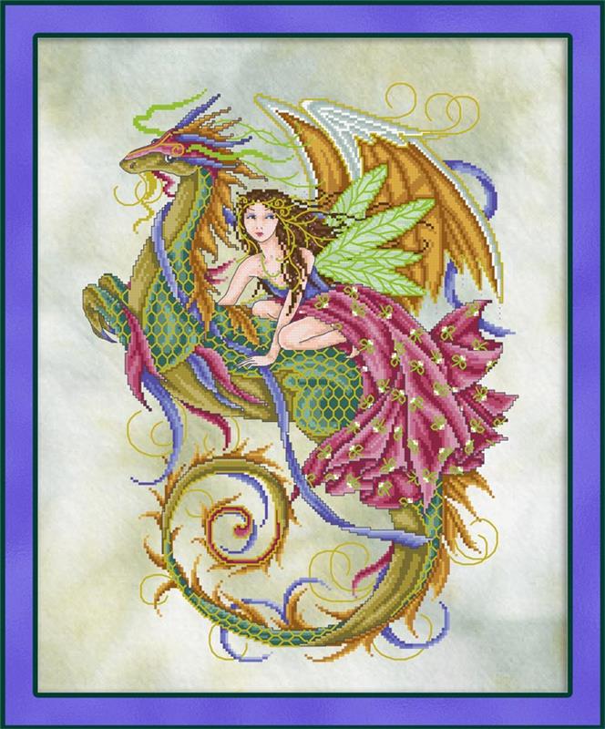 Joan Elliott The Fairy & The Dragon Cross Stitch Pattern