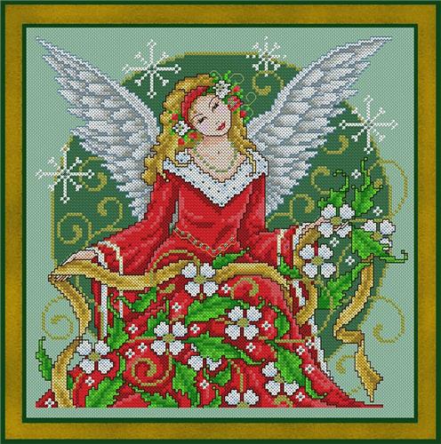 Joan Elliott Festive Yuletide Angel Cross Stitch Pattern