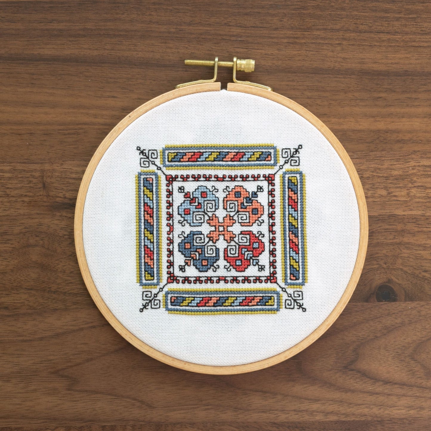 "NEW! Kalamata Courtyard cross stitch hoop kit