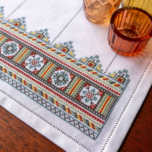 Kyivan Stars cross stitch folk embroidery kit