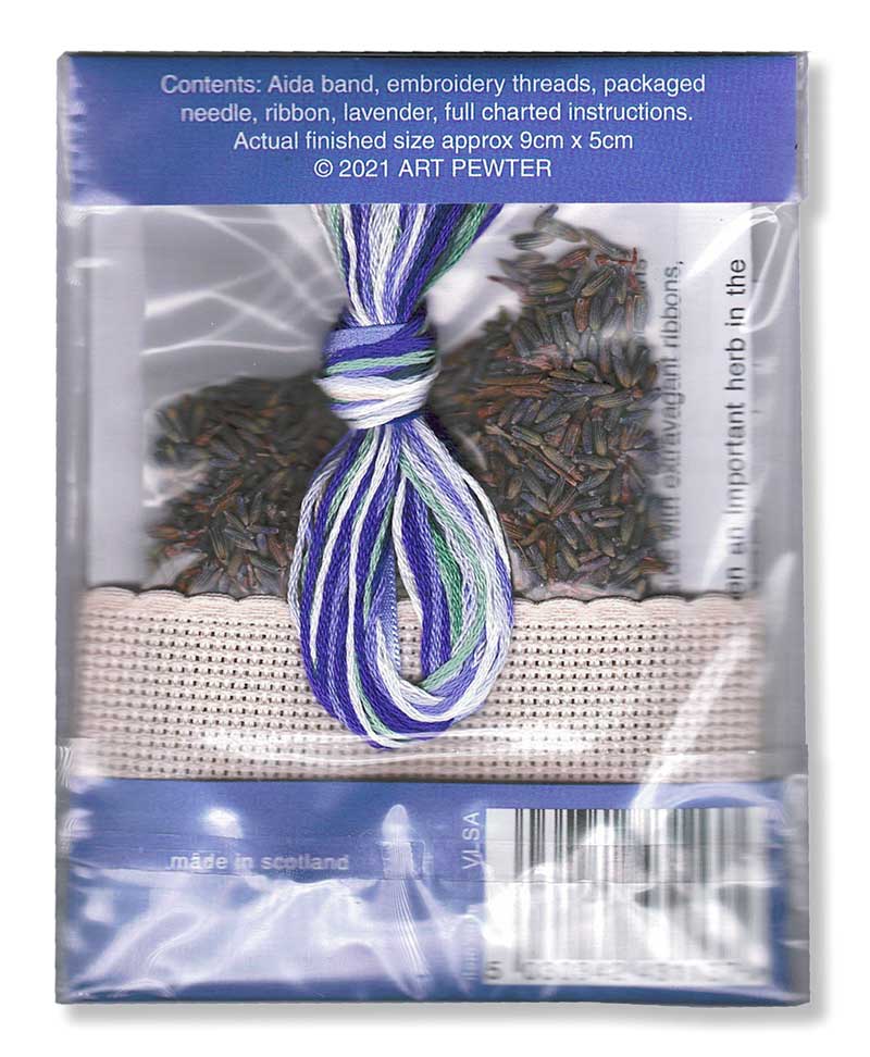 Textile Heritage Victorian Lavender - Lavender Sachet Cross Stitch Kit