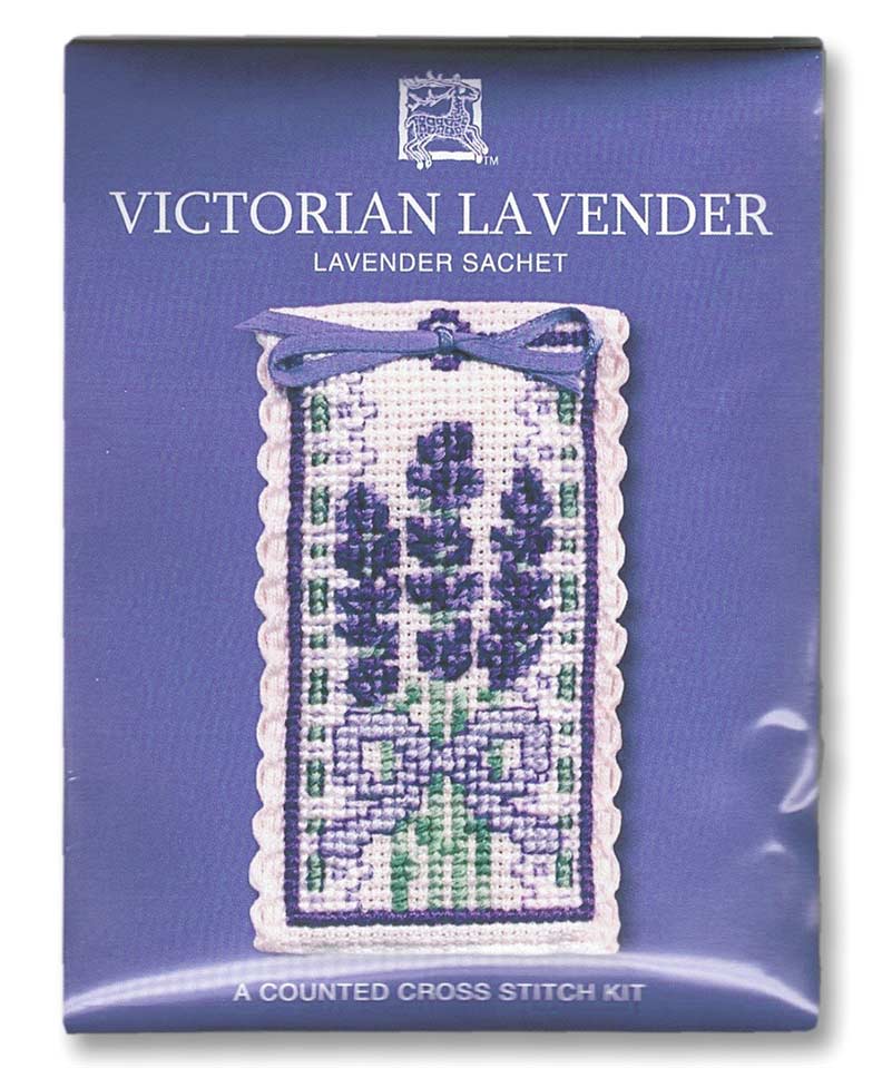 Textile Heritage Victorian Lavender - Lavender Sachet Cross Stitch Kit