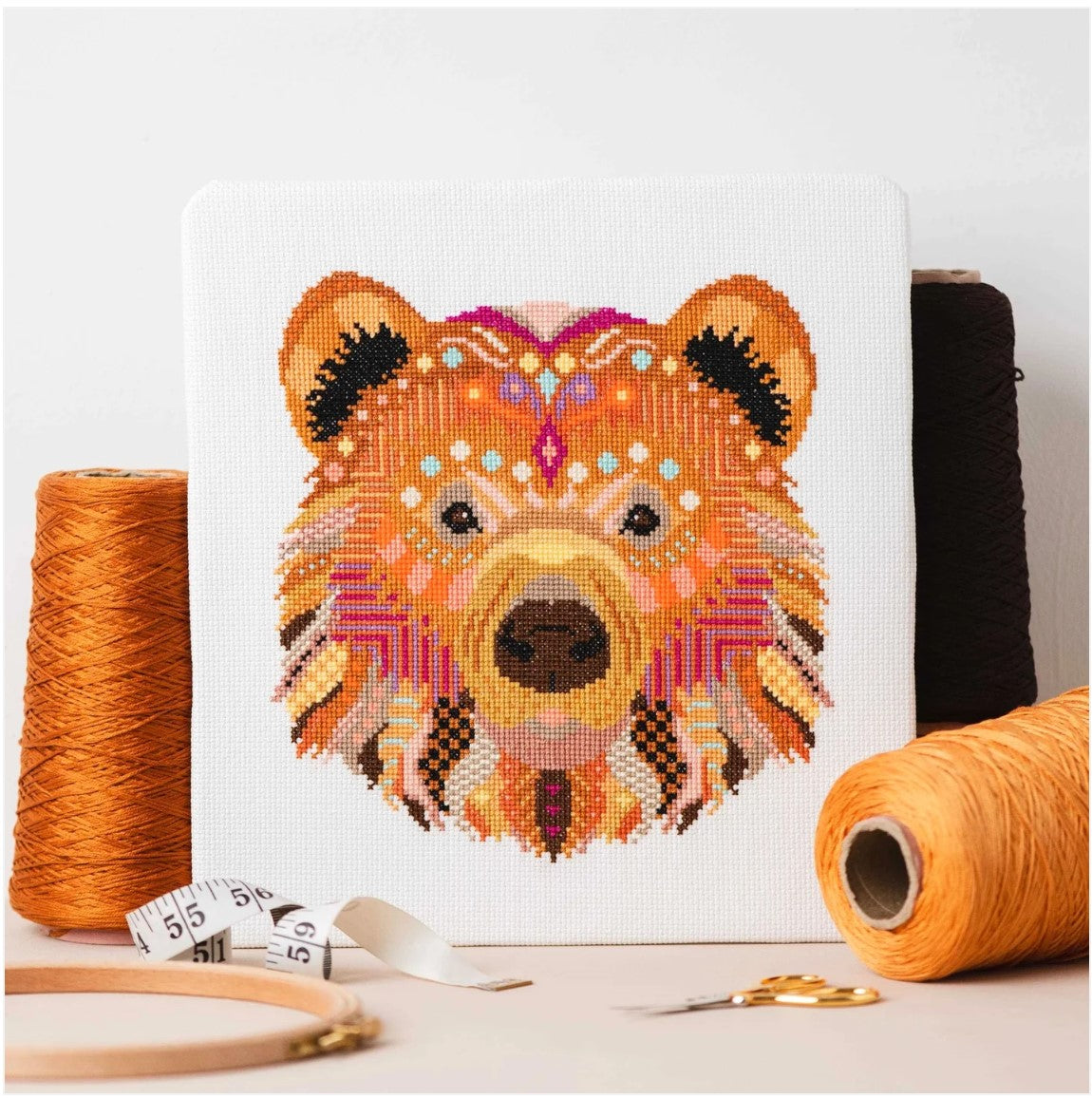 Meloca Designs Mandala Bear Cross Stitch Pattern