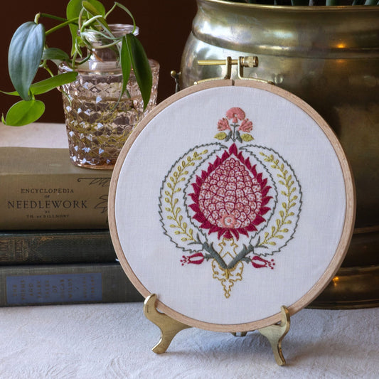 Peloponnesian Pomegranate embroidery hoop kit