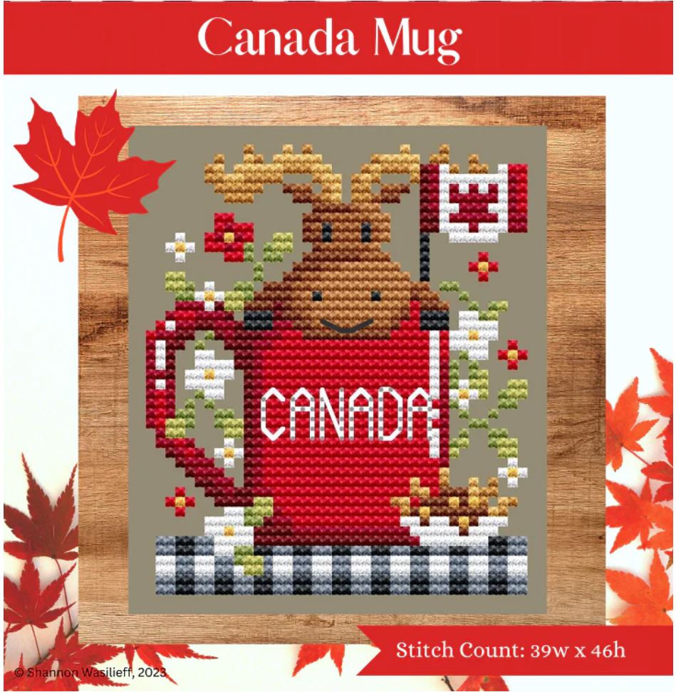 Shannon Christine Designs Canada Mug Cross Stitch Pattern