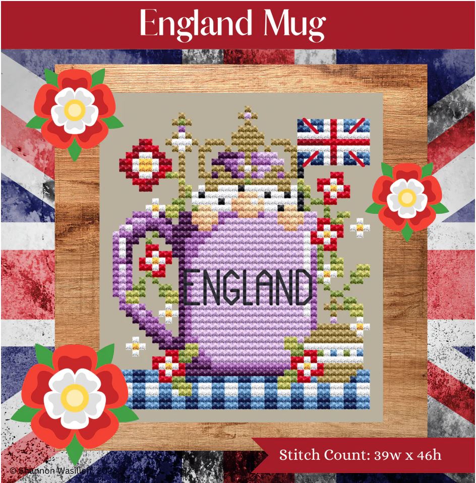 Shannon Christine Designs England Mug Cross Stitch Pattern