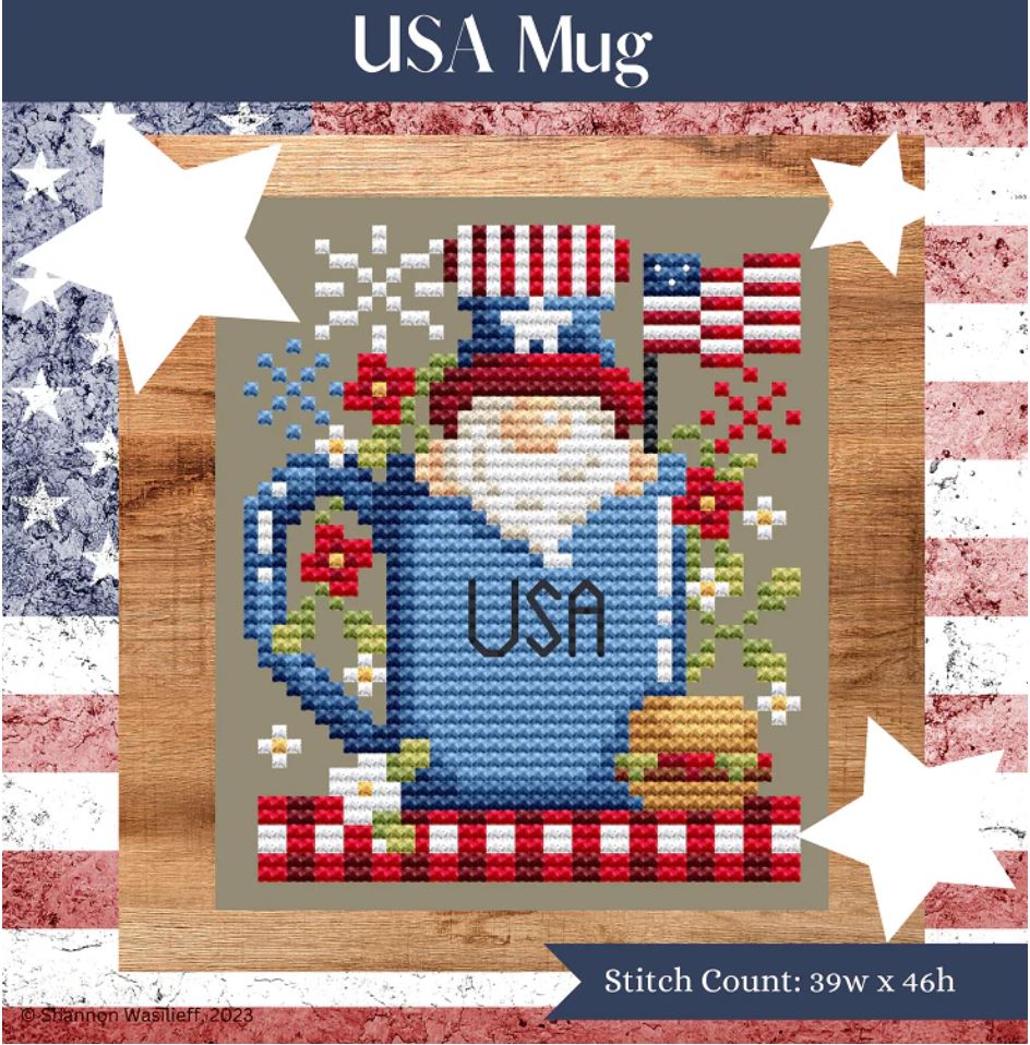 Shannon Christine Designs USA Mug Cross Stitch Pattern