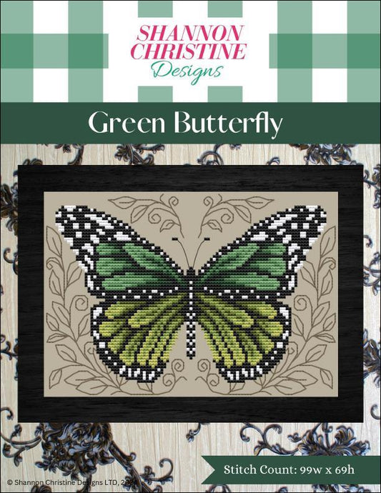Shannon Christine Designs Green Butterfly Cross Stitch Pattern