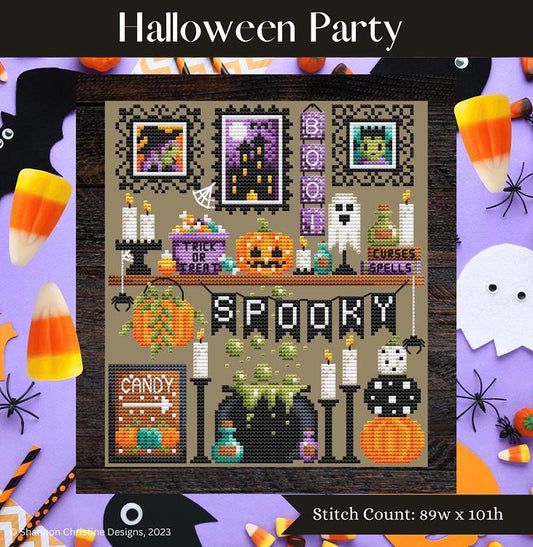 Shannon Christine Designs Halloween Party Cross Stitch Pattern