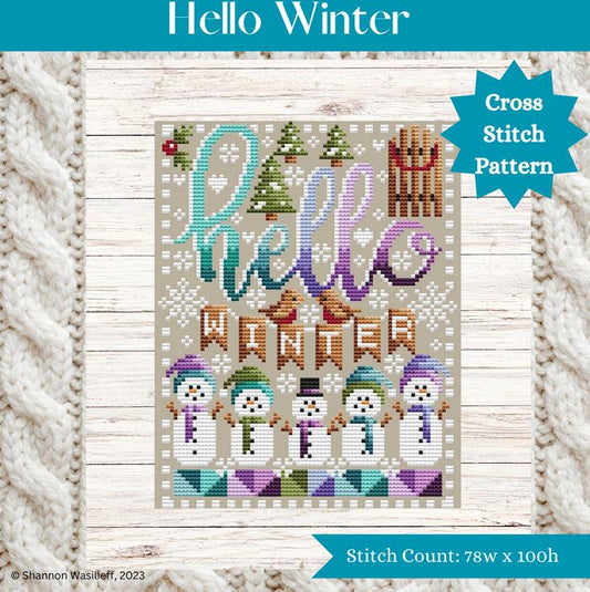 Shannon Christine Designs Hello Winter Cross Stitch Pattern