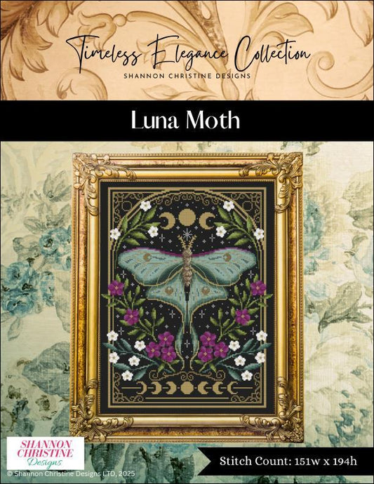 Shannon Christine Designs Lunar Moth Cross Stitch Pattern