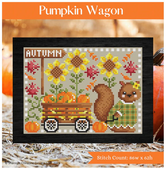 Shannon Christine Designs Pumpkin Wagon Cross Stitch Pattern