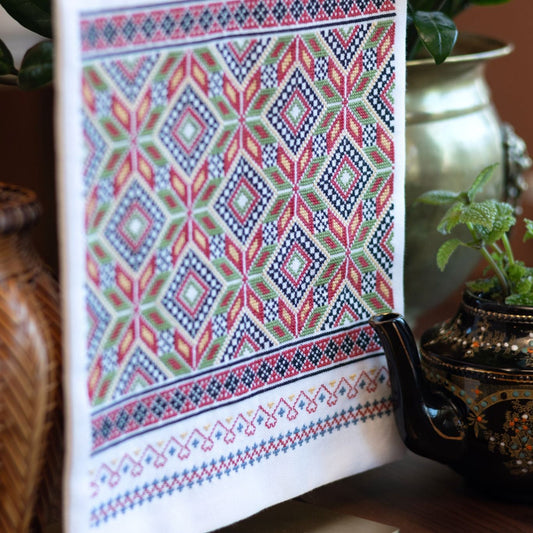 "NEW! Scandinavian Sampler cross stitch folk embroidery kit