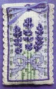 Textile Heritage Victorian Lavender - Lavender Sachet Cross Stitch Kit