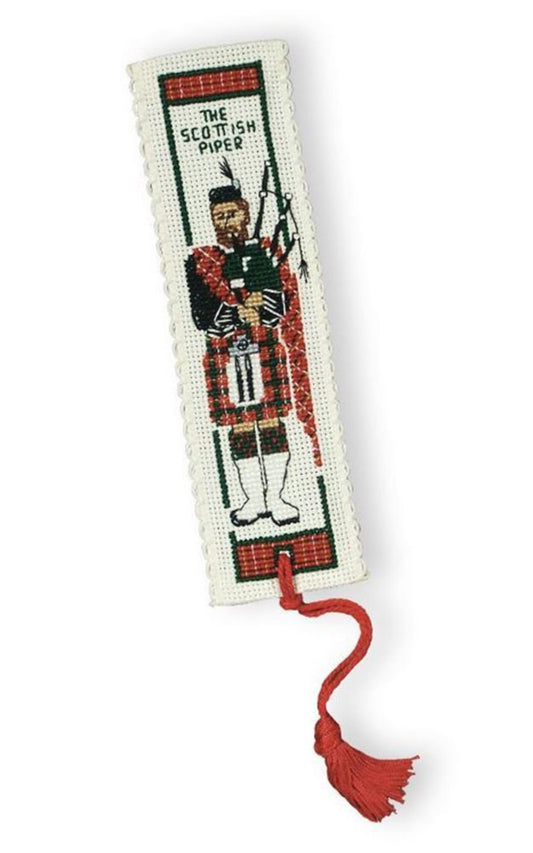 Textile Heritage Scottish Piper Bookmark Cross Stitch Kit