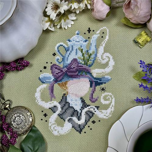 The Stitch Crypt Tea Witch Cross Stitch Pattern