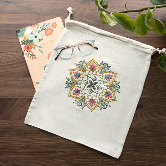 Avlea Folk Embroidery workbag--Thessaly Floral