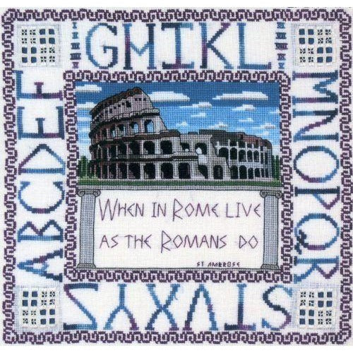 When In Rome Cross Stitch Pattern Cross Eyed Kat Roman Colosseum