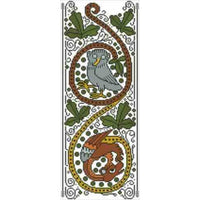 Arelate Studio The Owl and the Wyvern Cross Stitch Pattern