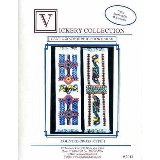 Vickery Collection Celtic Zoomorphic Bookmarks - Cross Stitch Pattern