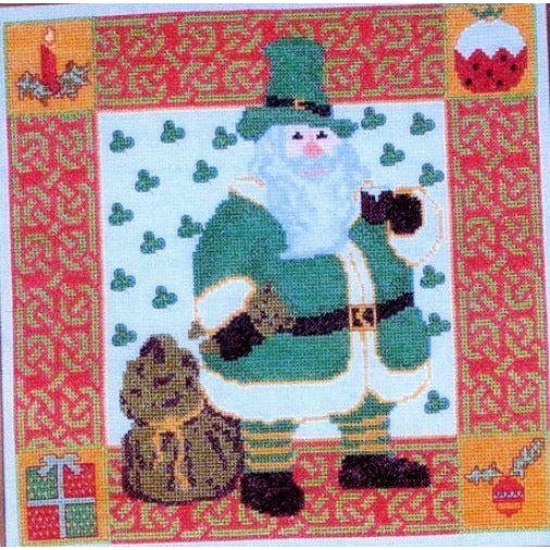 Celtic Obsessions Irish Santa Christmas Cross Stitch Pattern