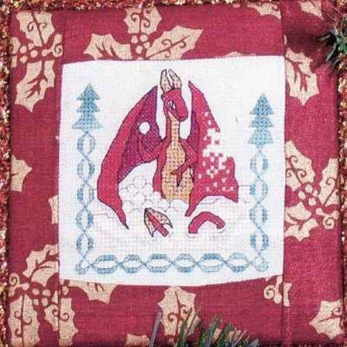 Snowfight Snowball Red Dragon Christmas Cross Stitch Pattern Limited Edition