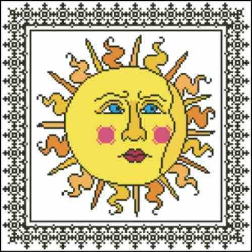 Arelate Studio Two Old Sols Sun Cross Stitch Pattern