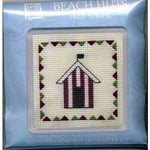 Textile Heritage Beach Huts Red Stripe Coaster