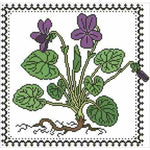 Sweet Violets Cross Stitch Pattern